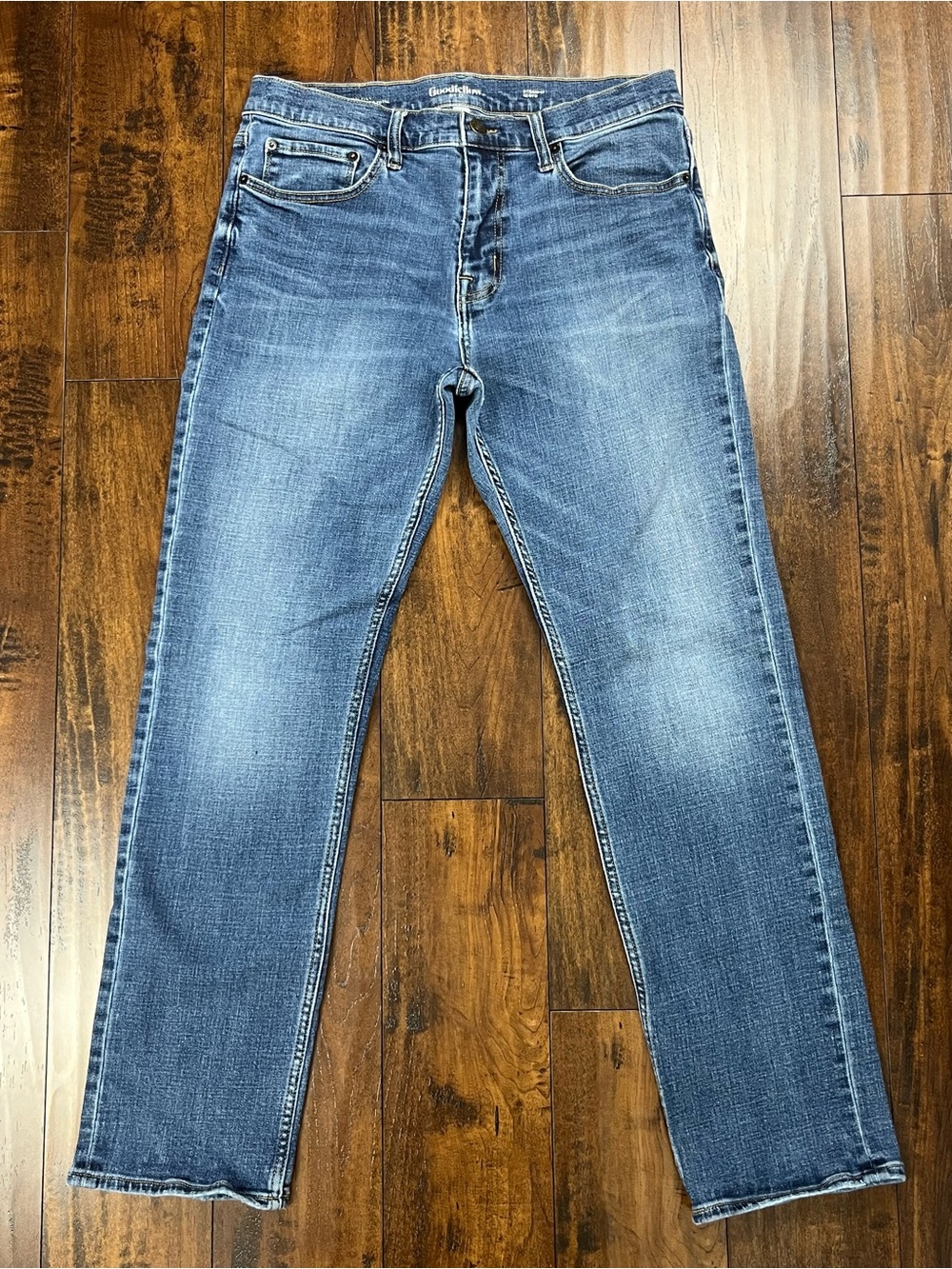 Goodfellow & Co Slim Straight Total Flex Denim Jeans Blue Distressed Men’s 32x32